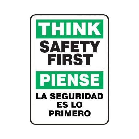 BILINGUAL SPANISH SAFETY SIGN SBMGNF940VS